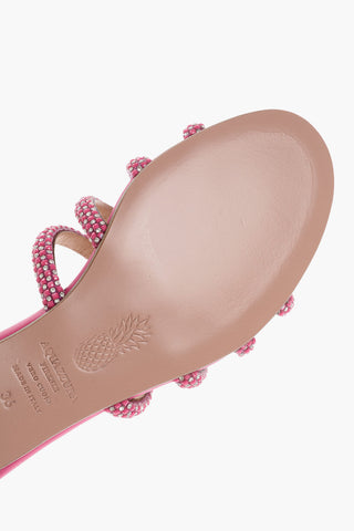 Leather MOONDUST Sandals Embellished with Rhinestones