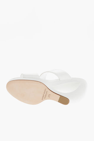 Patent Leather WELLI Mules with Cut-Out Detail on Wedge 11cm