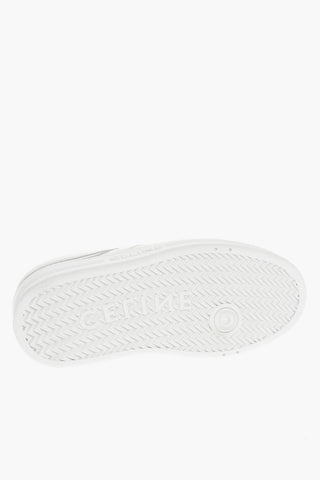 Sneakers in Pelle a Tinta Unita con Platform 5cm