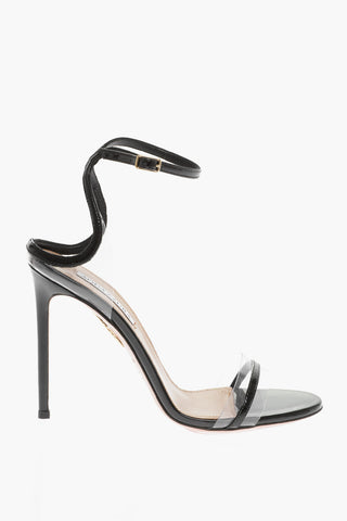 Patent Leather STING Ankle-Strap Sandals with Pvc Details Heel 10.5cm