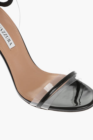Patent Leather STING Ankle-Strap Sandals with Pvc Details Heel 10.5cm