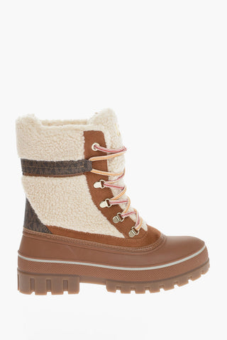 MICHAEL Stivaletti in Pelle OZZIE e ecoShearling con Suola Track