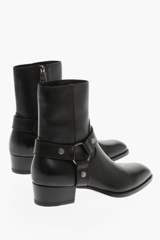 Leather WYATT 40 Boots With Harness Detail
