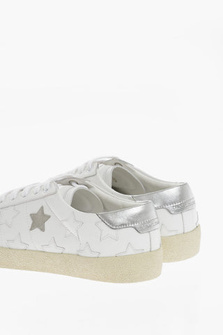 Leather JIMMY Low-Top Sneakers With Star patches