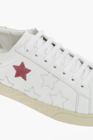 Leather JIMMY Low-Top Sneakers With Star patches