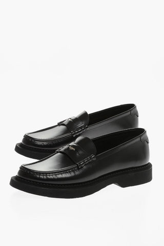 Leather TEDDY Loafers With penny Detail