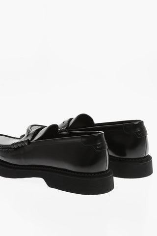 Leather TEDDY Loafers With penny Detail