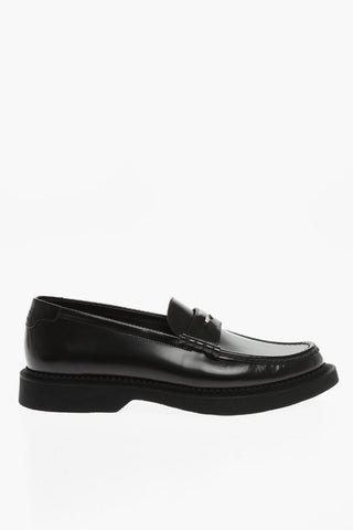 Leather TEDDY Loafers With penny Detail