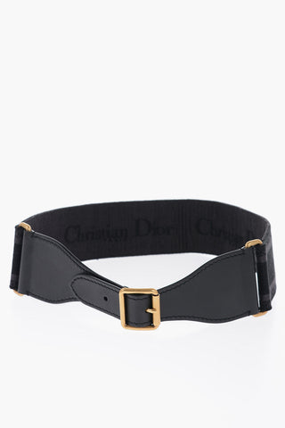Leather and Fabric Waist Belt 65mm