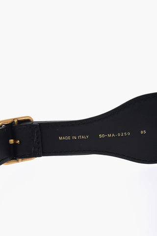 Leather and Fabric Waist Belt 65mm
