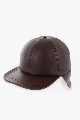 Shearling Cap with Ear Muffs