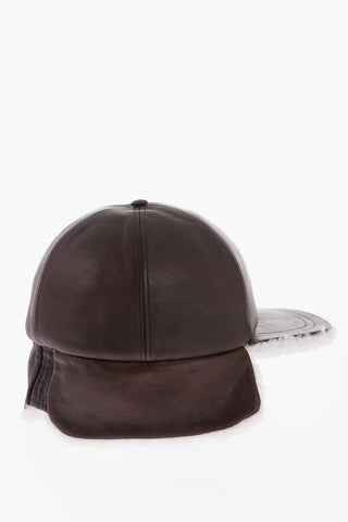 Shearling Cap with Ear Muffs
