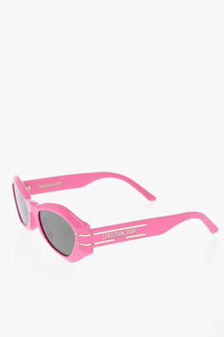 Solid Color DIOR SIGNATURE Ovale-Frame Sunglasses