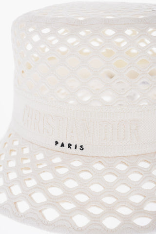 Solid Color Mesh Bucket Hat with Logoed Band