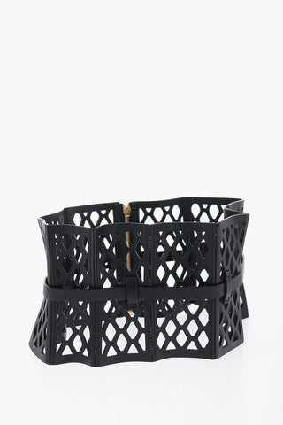 Laser-Cut Leather Corset Belt 160mm
