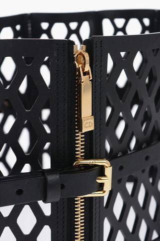 Laser-Cut Leather Corset Belt 160mm