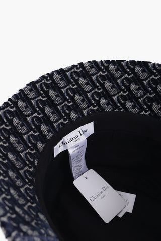 Cappello Bucket in Velour con Logo All-Over