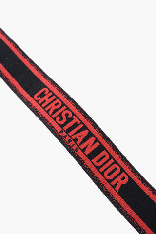 Canvas Logoed Shoulder Strap with Leather Trims