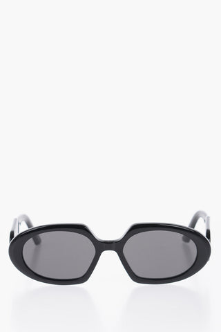 Solid Color DIOR BOBBY Oval Sanglasses