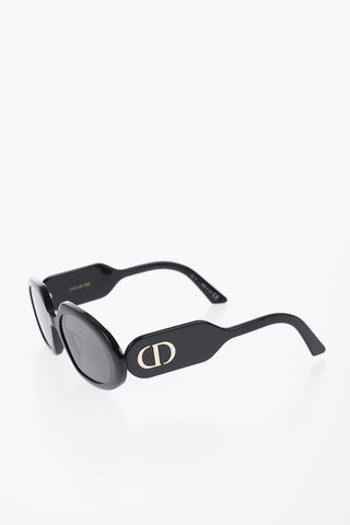 Solid Color DIOR BOBBY Oval Sanglasses