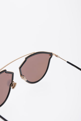 Golden-Effect Mirrored SO REAL RISE Phantos Sunglasses