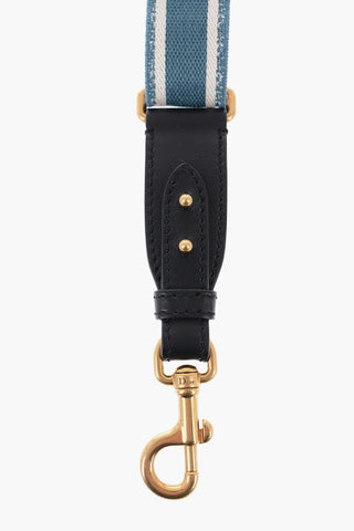 Canvas Logoed Shoulder Strap with Leather Trims