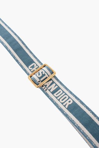 Canvas Logoed Shoulder Strap with Leather Trims