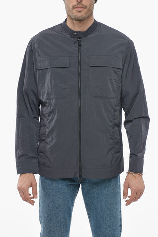 Nylon Windbreaker Jacket with 4 Pockets