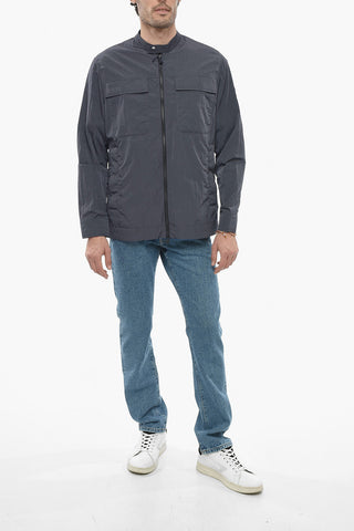 Nylon Windbreaker Jacket with 4 Pockets