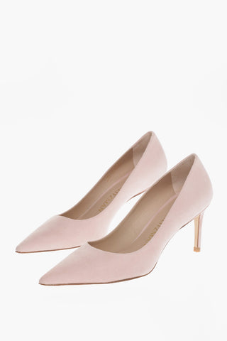 Pointed Suede Leather Pumps 8 cm
