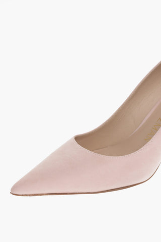 Pointed Suede Leather Pumps 8 cm