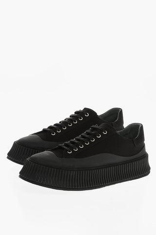 Fabric Sneakers With Platform Sole