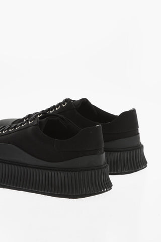 Fabric Sneakers With Platform Sole
