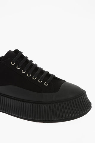 Fabric Sneakers With Platform Sole
