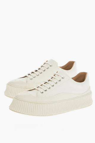 Fabric Sneakers With Platform Sole