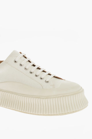 Fabric Sneakers With Platform Sole