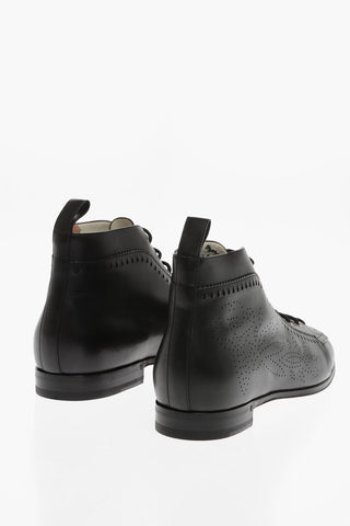 Leather JAKARTA Boots With perforated Details