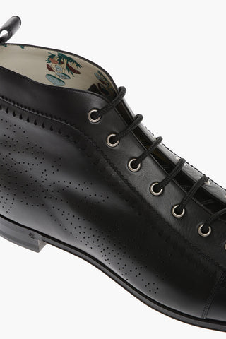 Leather JAKARTA Boots With perforated Details