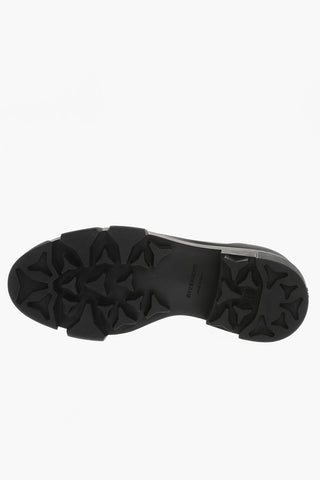 Brushed Leather Loafers With Tank Sole