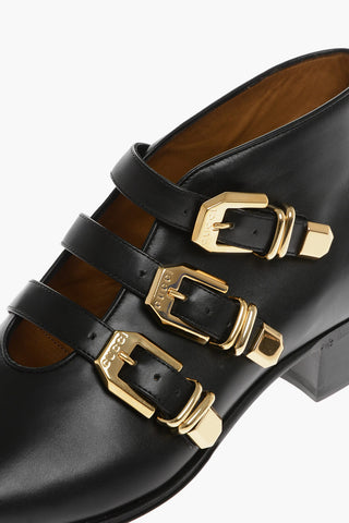 Leather Ankle Boots With Buckles