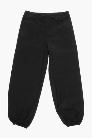 Cotton Blend Relaxed Fit Pants with Cuffs