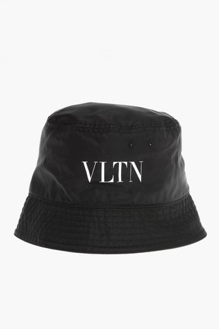 GARAVANI VLTN Solid Color Bucket Hat with Contrasting Logo