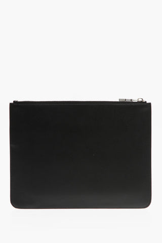 Leather BASIC Clutch With Embossed Logo