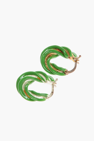 Orecchini hoop PILLAR TWISTED In Argento Effetto Intrecciato