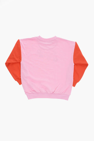 Set Rundhalsausschnitt-Sweatshirt und Leggings mit Blumenmuster