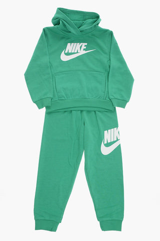 Set Kapuzenpullover und Jogginghose einfarbig mit Logodruck