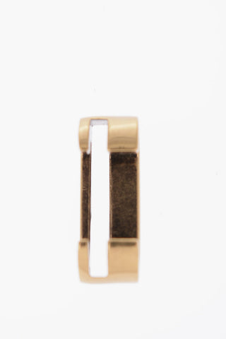 C-Shaped Golden-Effect Charm for Shoulder Strap