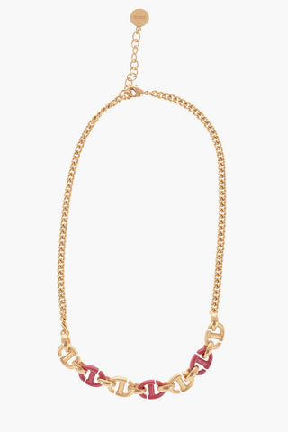 Collana a Catena Effetto Dorato con Monogram CD