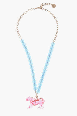 Collana con Perline in Plexiglass e Charm Colorato