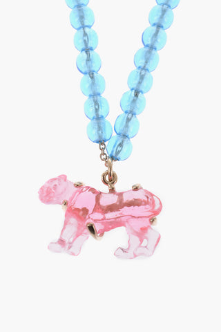 Collana con Perline in Plexiglass e Charm Colorato